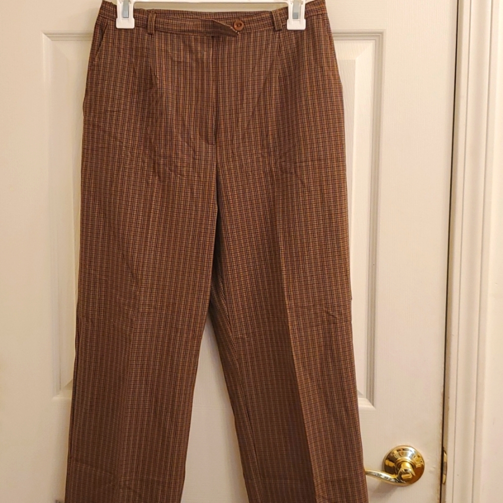 Vintage plaid dress pants